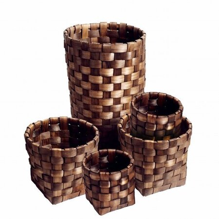 Muubs  Basket Round Repeat S/5 - Brown