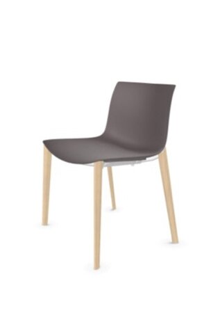 Arper Catifa 53 Stuhl-Eiche-gebleicht-Dunkelbraun