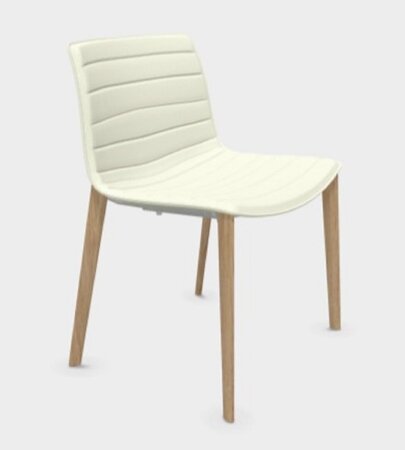 Arper Catifa 53 Stuhl - Eiche natur - Weichleder Elmosoft