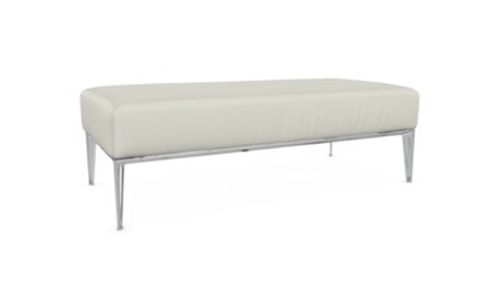 Arper Sean Sitzbank - Aluminium-Weichleder Elmosoft