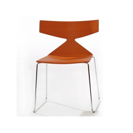 Arper Saya Stuhl mit Kufengestell-Orange