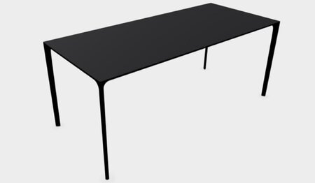 Arper Nuur 180 x 79 cm Gestell schwarz - schwarz