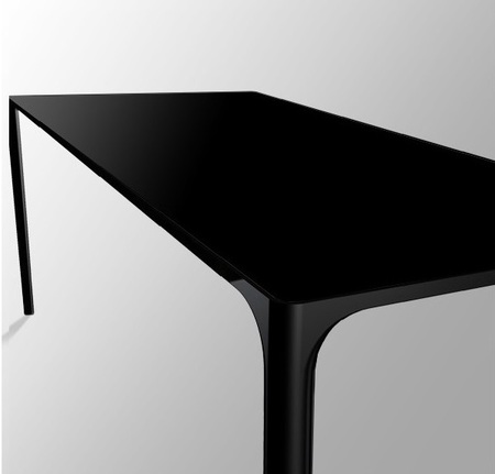 Arper Nuur 160 x 79 cm Gestell Schwarz Tisch-Schwarz