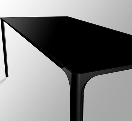 Arper Nuur 120 x 79 cm Gestell Schwarz Tisch-Schwarz