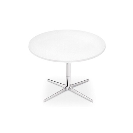 Arper Fred H 50 Runder Couchlltisch-Aluminium Glänzend