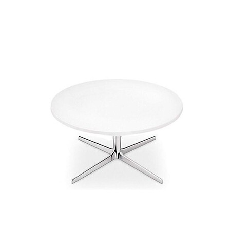 Arper Fred H 36,4 Runder Couchlltisch - Aluminium Glänzend