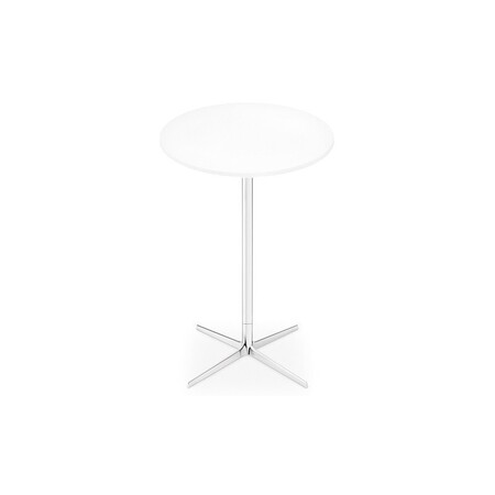 Arper Fred H 105 Runder Stehtisch-Aluminium Glänzend