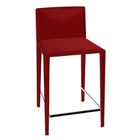 Arper Norma 1713 CT Leder Hocker 76 cm Höhe - Bordeaux