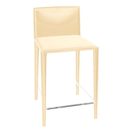 Arper Norma 1713 CT Leder Hocker 76 cm Höhe - Panna
