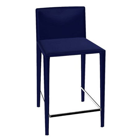 Arper Norma 1713 CT Leder Hocker 76 cm Höhe - Indigoblau