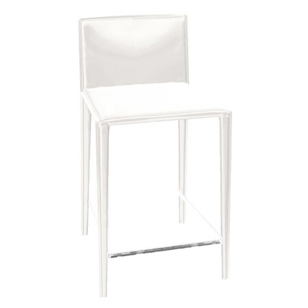 Arper Norma 1713 CT Leder Hocker 76 cm Höhe - Weiss