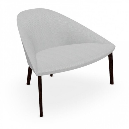 Arper Colina M Holzgestell Sessel - Hellgrau / Wenge