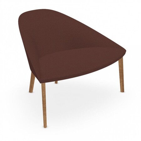 Arper Colina M Holzgestell Sessel - Dunkelbraun / Teak