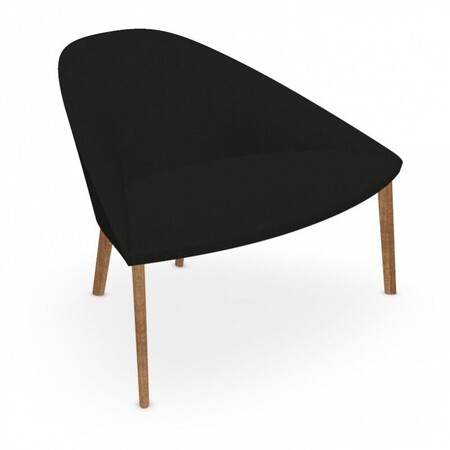 Arper Colina M Holzgestell Sessel - Schwarz / Teak