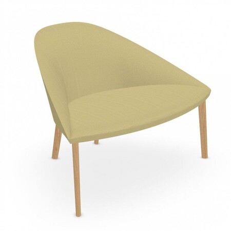 Arper Colina M Holzgestell Sessel - Sand / Eiche gebleicht