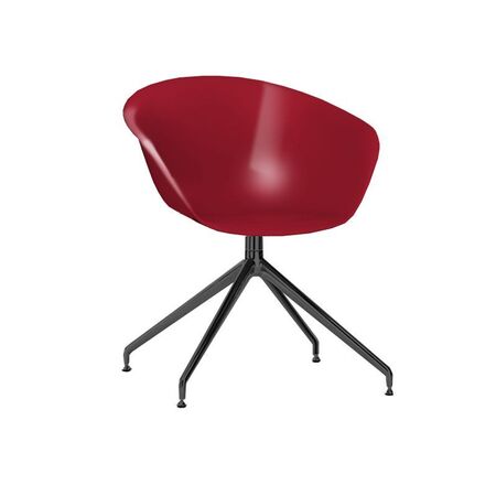 Arper Duna 02 Spinnenfuss Armlehnstuhl - Weinrot