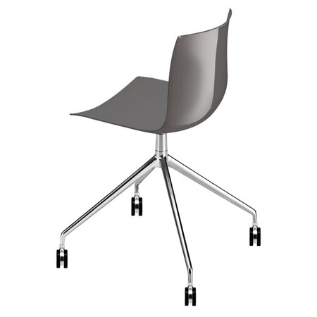 Arper Catifa 46 0369 Drehgestell mit Rollen Stuhl - Anthrazit PO112