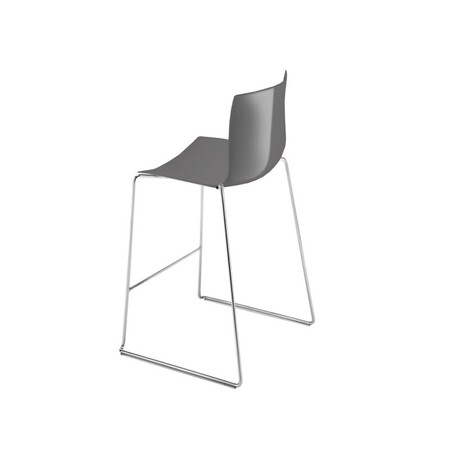 Arper Catifa 46 0471 Einfarbig Barhocker 76 cm - Anthrazit PO112
