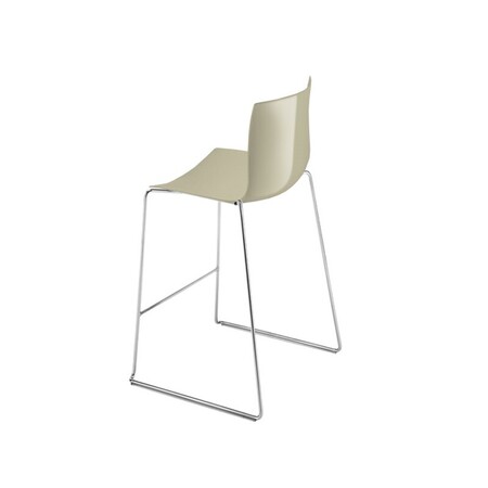 Arper Catifa 46 0471 Einfarbig Barhocker 76 cm - Elfenbein PO113