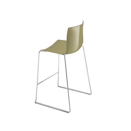 Arper Catifa 46 0471 Einfarbig Barhocker 76 cm - Taubengrau PO114