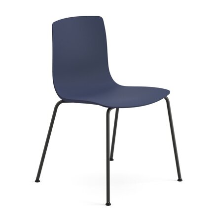 Arper Aava 02 - 7600 - Stuhl - V25 Schwarz matt  - PG00014 - Blau