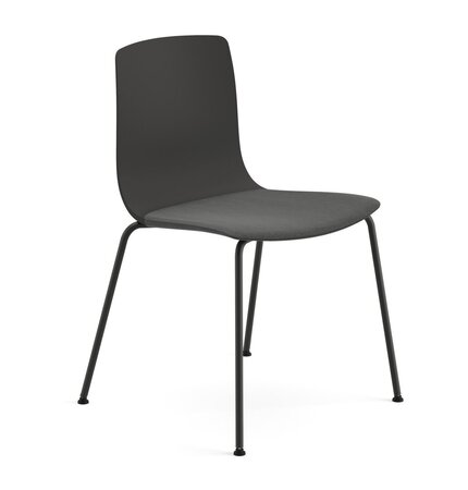 Arper Aava 02 - 7600 - Stuhl - V25 Schwarz matt  - PG00015 - Anthrazit