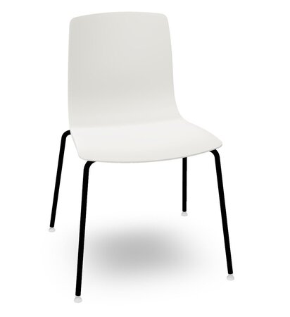 Arper Aava 02 - 7600 - Stuhl - V25 Schwarz matt  - PG00011 - Weiss