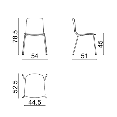 Arper Aava 02 - 7600 - Stuhl
