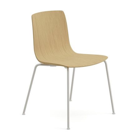 Arper Aava 02 - 7623 - Stuhl - V 68 Weiß matt - L0022 Eiche Natur