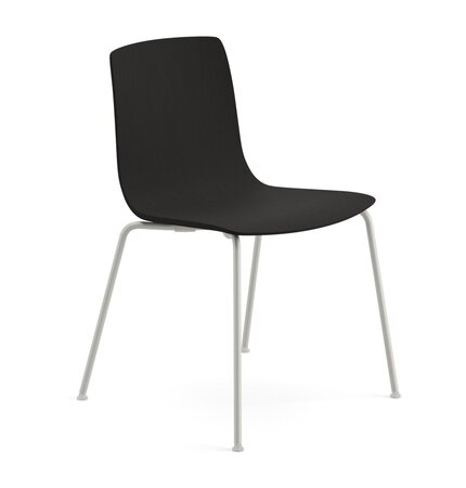 Arper Aava 02 - 7623 - Stuhl - V 68 Weiß matt - L0006 Schwarz