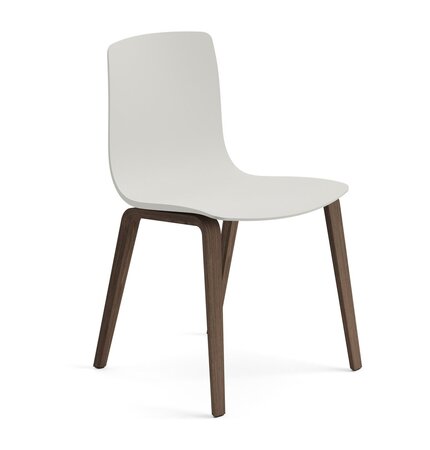 Arper Aava 02 - 7602 - Stuhl - L0028 - Nussbaum - PG00011 Weiss