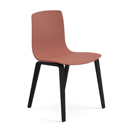 Arper Aava 02 - 7602 - Stuhl - L0006 - Schwarz - PG00012 Terrakotta