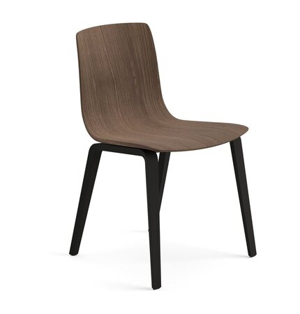 Arper Aava 02 - 7625 - Stuhl - L0006 - Schwarz - L0028 - Nussbaum
