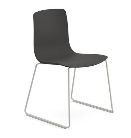Arper Aava 02 - 7601 - Kufengestell Stuhl - V 68 Weiß matt - PG00015 - Anthrazit