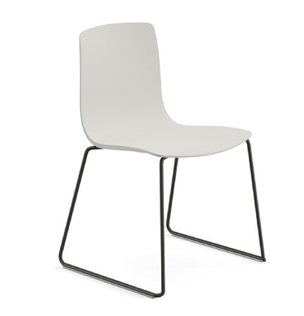 Arper Aava 02 - 7601 - Kufengestell Stuhl - V25 Schwarz matt  - PG00011 - Weiss