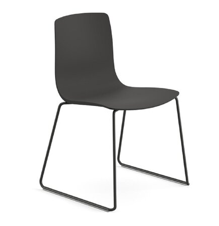 Arper Aava 02 - 7601 - Kufengestell Stuhl - V25 Schwarz matt  - PG00015 - Anthrazit