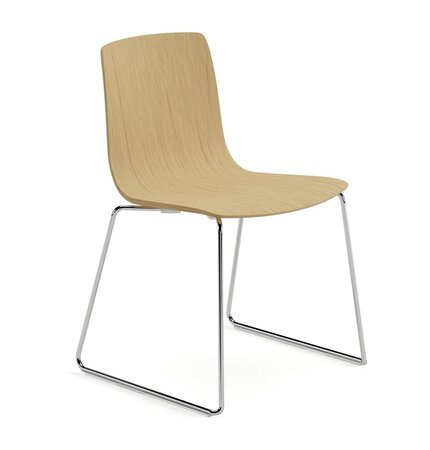 Arper Aava 02 - 7624 - Kufengestell Stuhl - Chrom - L0022 - Eiche Natur