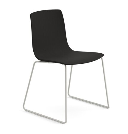 Arper Aava 02 - 7624 - Kufengestell Stuhl - V 68 Weiß matt - L0006 - Schwarz