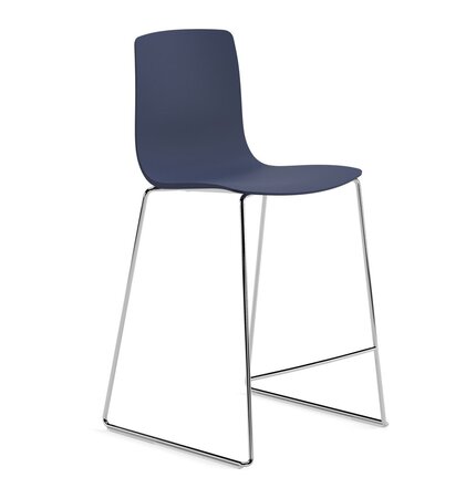 Arper Aava 02 - 7605 - Thekenhocker - Chrom - PG00014 - Blau
