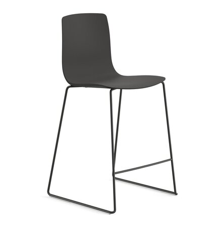Arper Aava 02 - 7605 - Thekenhocker - V25 Schwarz matt  - PG00015 - Anthrazit