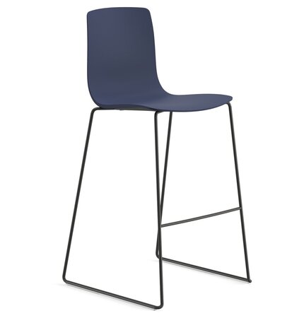 Arper Aava 02 - 7606 - Barhocker - V25 Schwarz matt  - PG00014 - Blau