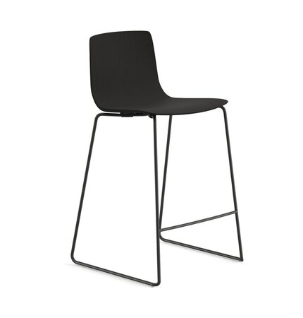 Arper Aava 02 - 7628 - Thekenhocker - V25 Schwarz matt  - L0006 - Schwarz