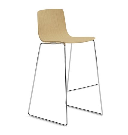 Arper Aava 02 - 7629 - Barhocker - Chrom - L0022 - Eiche Natur