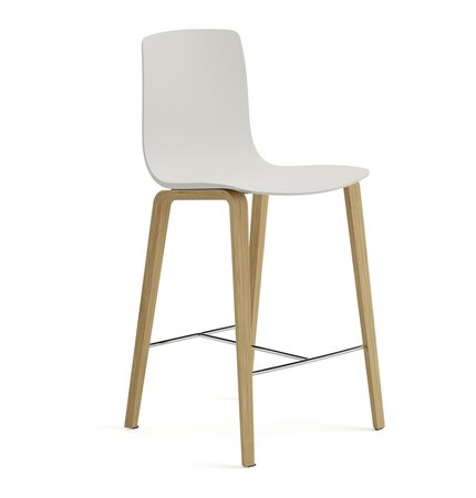 Arper Aava 02 - 7607 - Thekenhocker - L0022 - Eiche Natur - PG00011 - Weiss