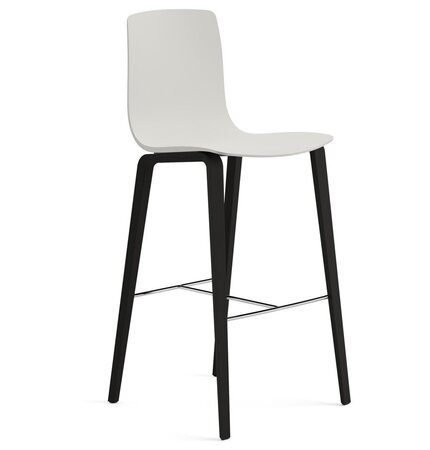 Arper Aava 02 - 7608 - Barhocker - L0006 - Schwarz - PG00011 - Weiss