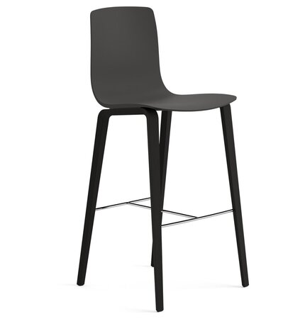 Arper Aava 02 - 7608 - Barhocker - L0006 - Schwarz - PG00015 - Anthrazit