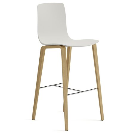 Arper Aava 02 - 7608 - Barhocker - L0022 - Eiche Natur - PG00011 - Weiss