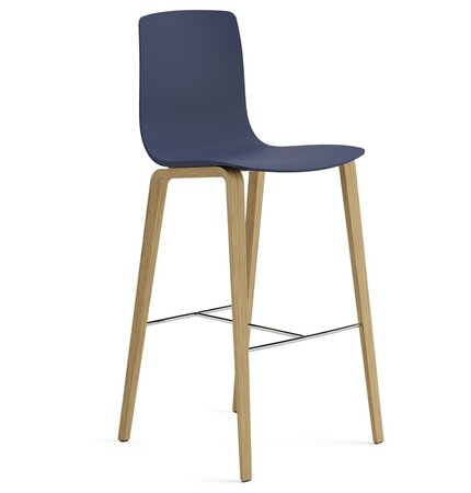 Arper Aava 02 - 7608 - Barhocker - L0022 - Eiche Natur - PG00014 - Blau
