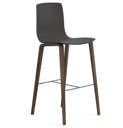 Arper Aava 02 - 7608 - Barhocker - L0028 - Nussbaum - PG00015 - Anthrazit