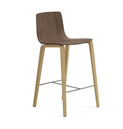 Arper Aava 02 - 7630 - Thekenhocker - L0022 - Eiche Natur - L0028 - Nussbaum
